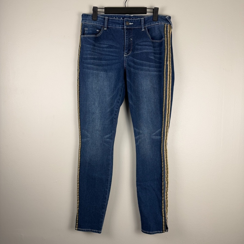 Hannah Skinny Jeans Women's 10 (30x29) Blue Denim Mid-Rise 5-Pockets Medium Wash